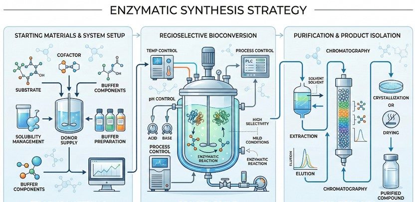 Detailed 2',4,4',6'-tetrahydroxychalcone 4'-O-β-D-glucoside production process. (Creative Biolabs AI)