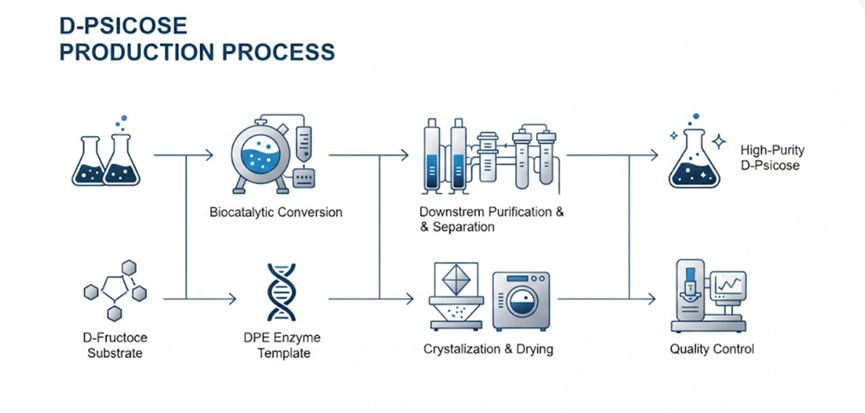 Fig.2 Detailed workflow for D-Psicose production. (Creative Biolabs AI)