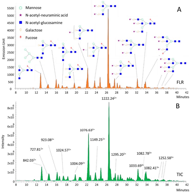 Fig. 1. Results of N-glycosylation analysis in serum samples from patients with meningioma. (OA Literature)