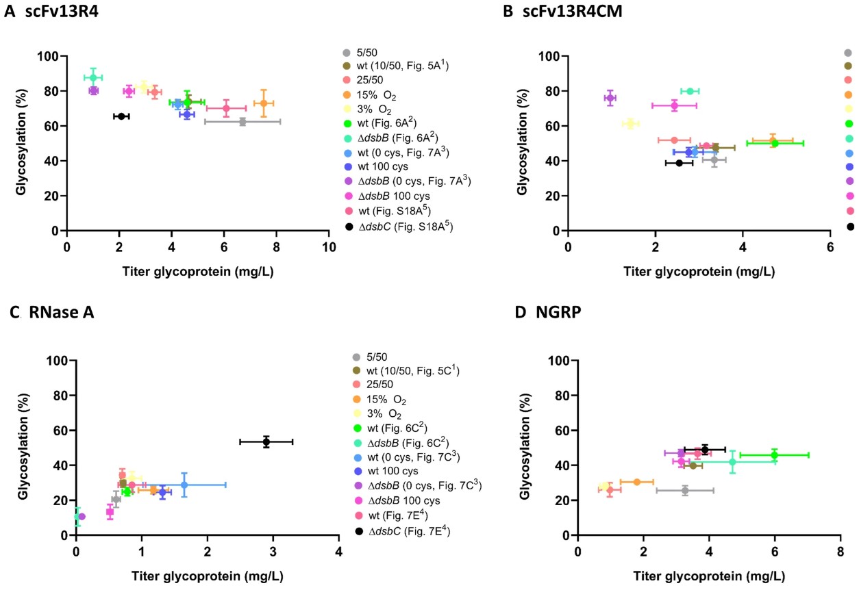 Fig.2 Glycosylation analysis during Escherichia coli production.