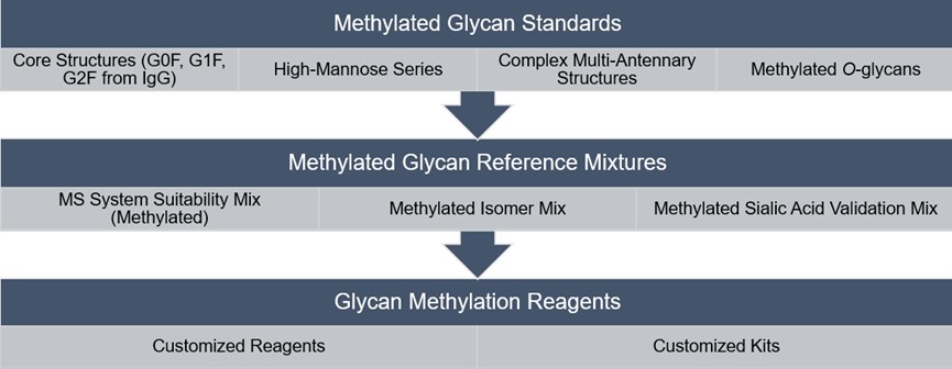 Various methylated glycan library standards. (Creative Biolabs Original)