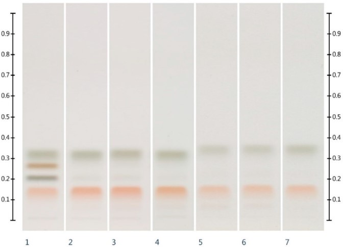 Fig.1 HPTLC sugar profile analysis results of different honey samples.