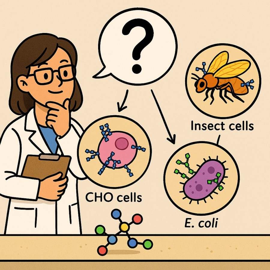 Fig.2 Creative Biolabs help you to choose the right glycosylation expression system. (AI-Generated)