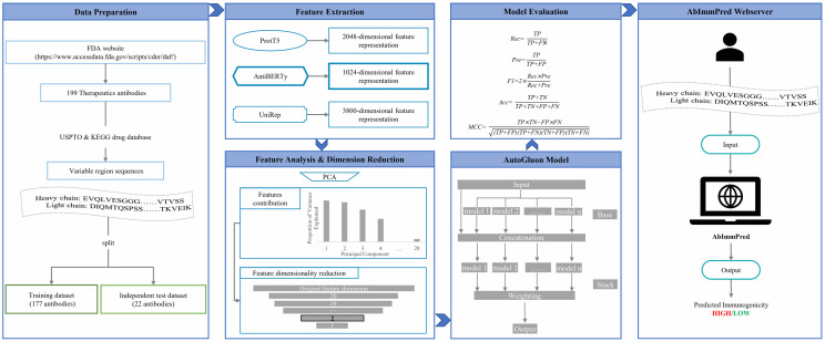 Fig.1 Workflow of the AbImmPred method. (OA Literature)