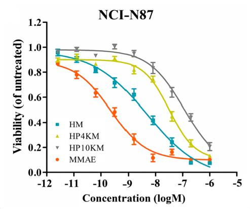 Fig.1 Cell viability of NCI-N87 cells. 