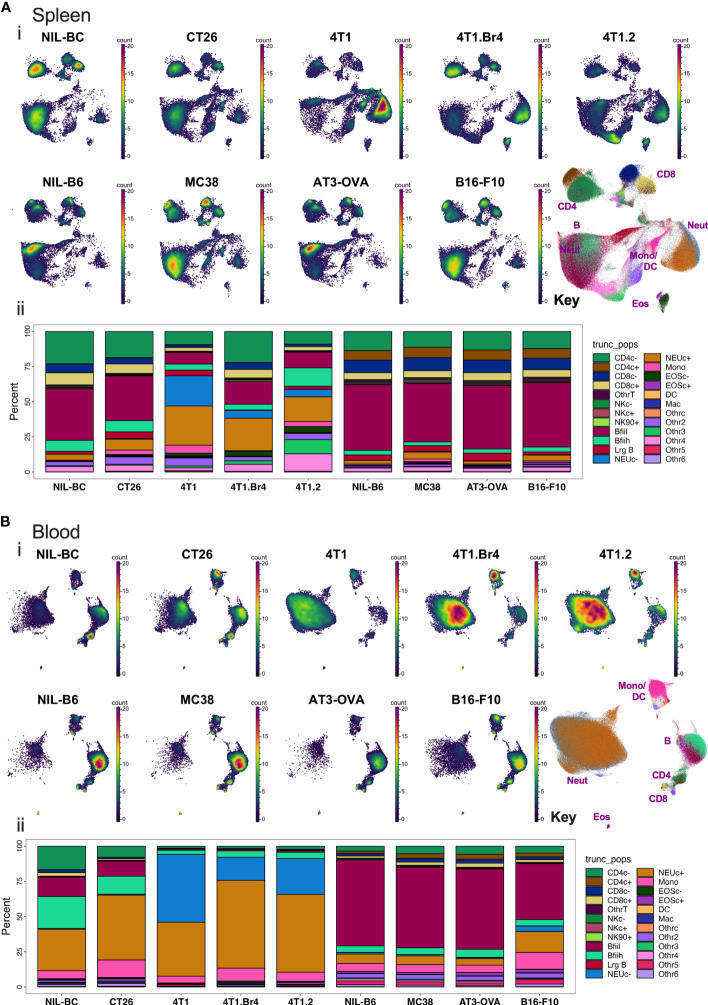 Fig.1 Determining spleen and blood leukocyte frequencies using backbone panel markers.