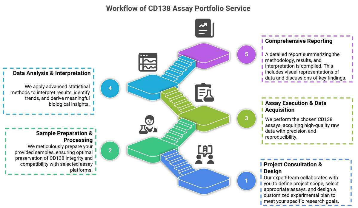 Core steps of CD138 assay process. (Creative Biolabs Original)