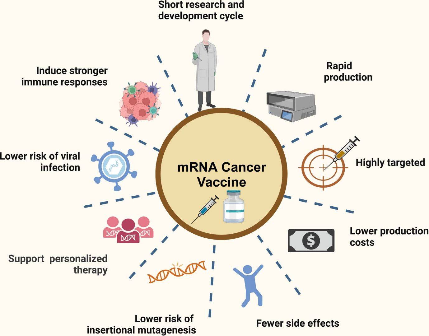 Fig.1 The promises of mRNA vaccines in cancer immunotherapy. (OA Literature)