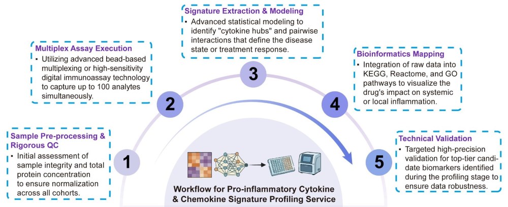 A simple procedure for pro-inflammatory cytokine and chemokine signature profiling service. (Creative Biolabs Original)