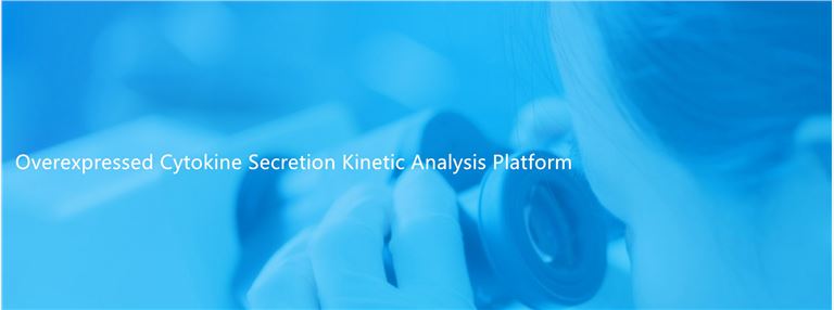 Overexpressed cytokine secretion kinetics analysis platform.