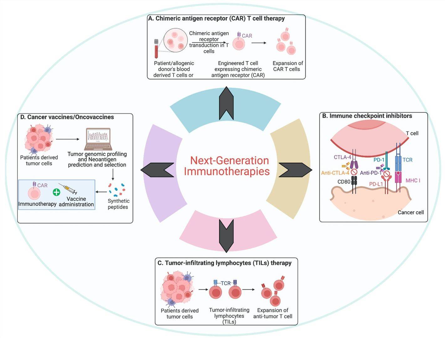 Fig 1. Emerging next-generation immunotherapy approaches. (OA Literature)