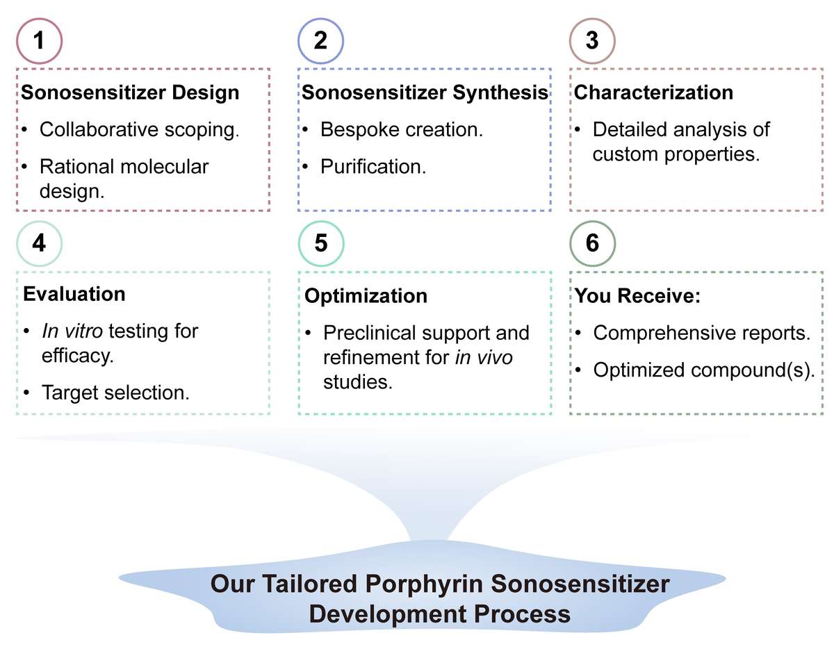 A simple procedure for tailored porphyrin sonosensitizer development service. (Creative Biolabs Original)