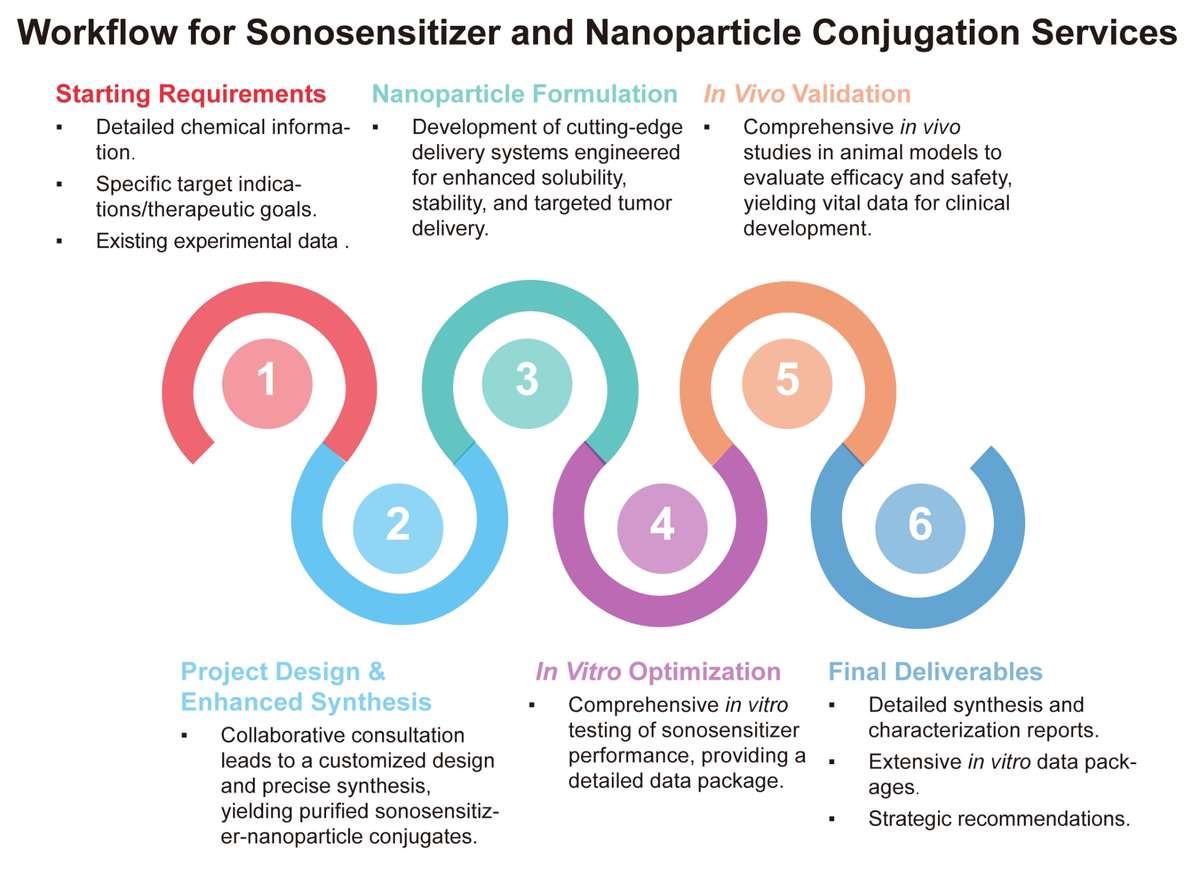 A simple procedure for sonosensitizer and nanoparticle conjugation services. (Creative Biolabs Original)