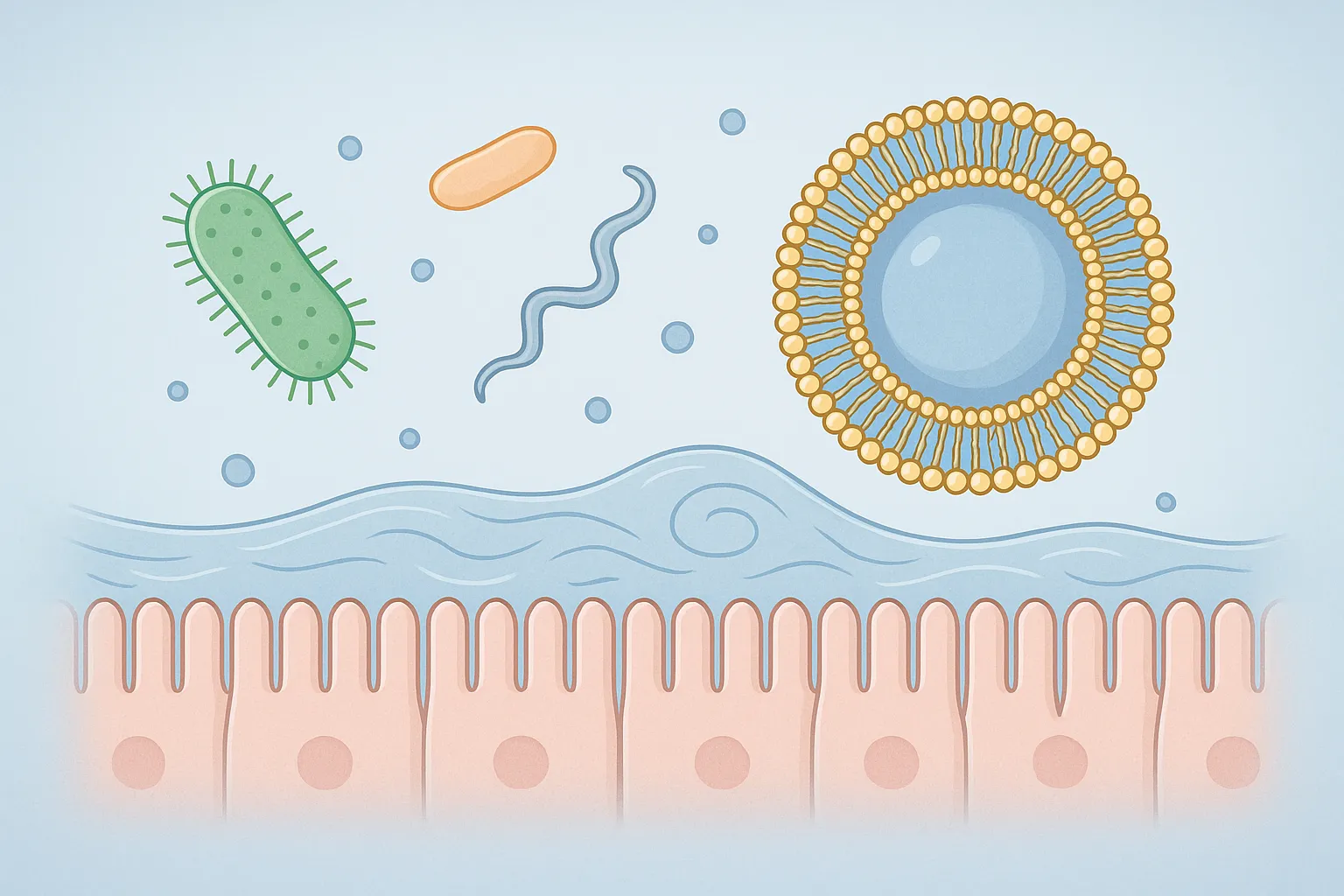 Fig. 7 Liposome Interacting with Microbiome (Creative Biolabs Original)