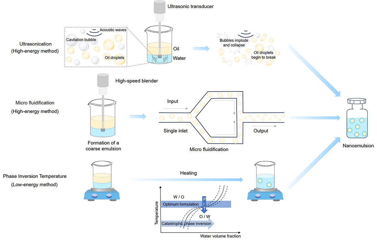 Fig.1 Preparation method of nanoemulsion. (Creative Biolabs Original)
