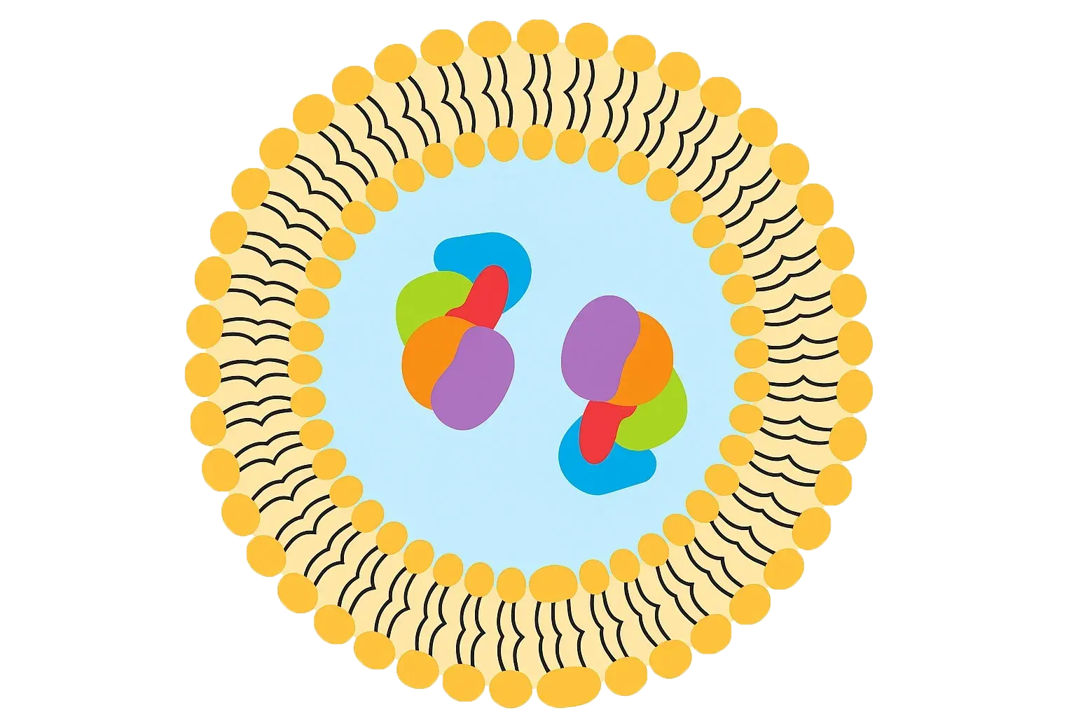 Fig. 7 Liposome encapsulated protein (Creative Biolabs Original)