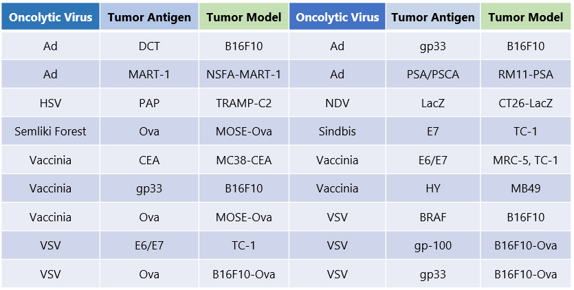 Oncolytic Virotherapy Development for Combination Therapy with Cancer Vaccines