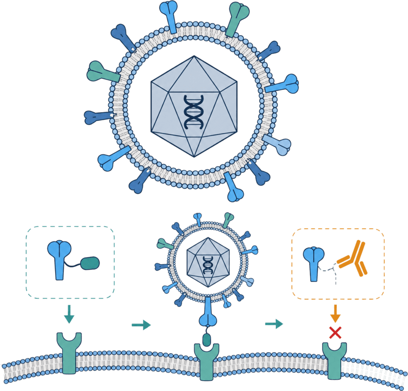 Entry retargeting assays