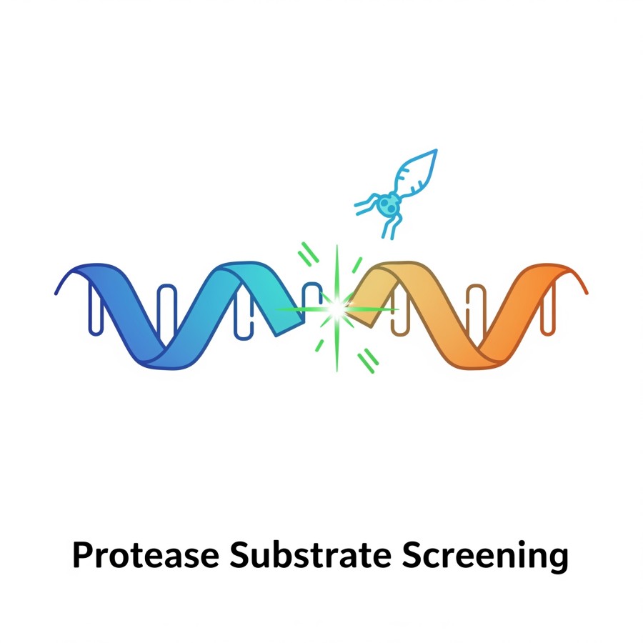 Fig.7 Protease substrate screening. (Creative Biolabs AI)