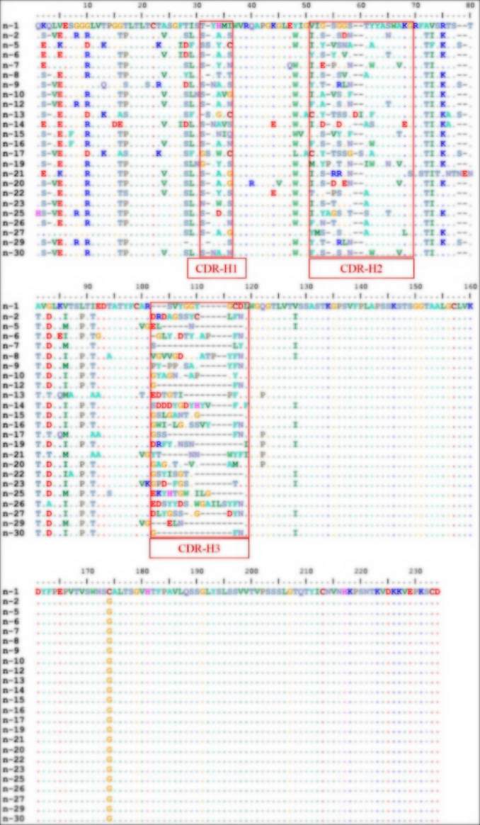 Fig 3. Graph showing the sequencing results-1 of RaFabL-2 library. (Creative Biolabs Original).