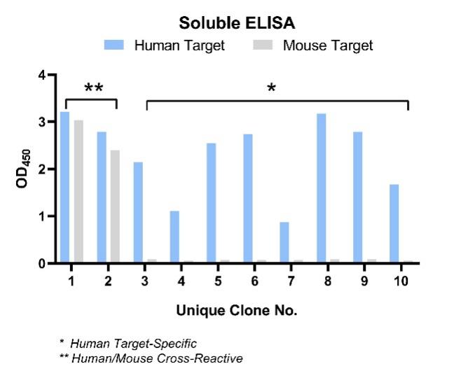Fig.8 Graph displaying the soluble ELISA validation results. (Creative Biolabs Original)