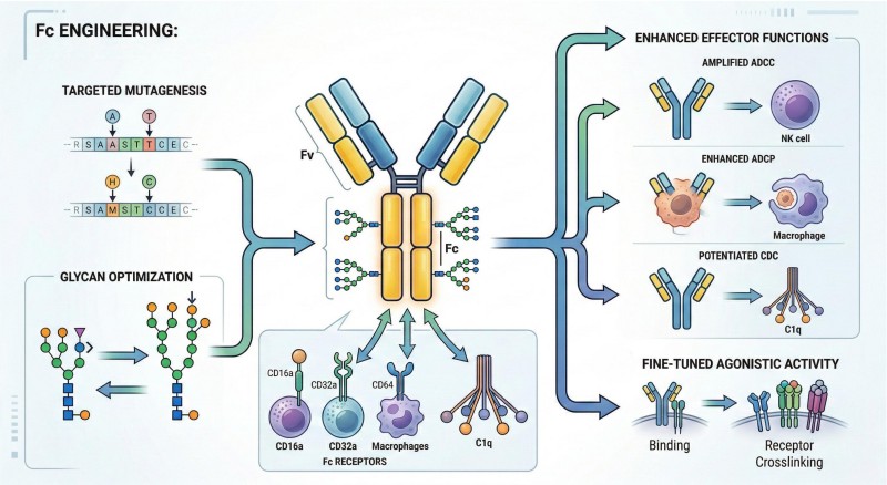 Fig.1 Fc engineering for potentiated immune effector activity. (Creative Biolabs Original)