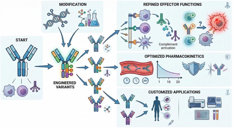 Fig.1 Therapeutic antibody engineering by Fc modulation. (Creative Biolabs Original)