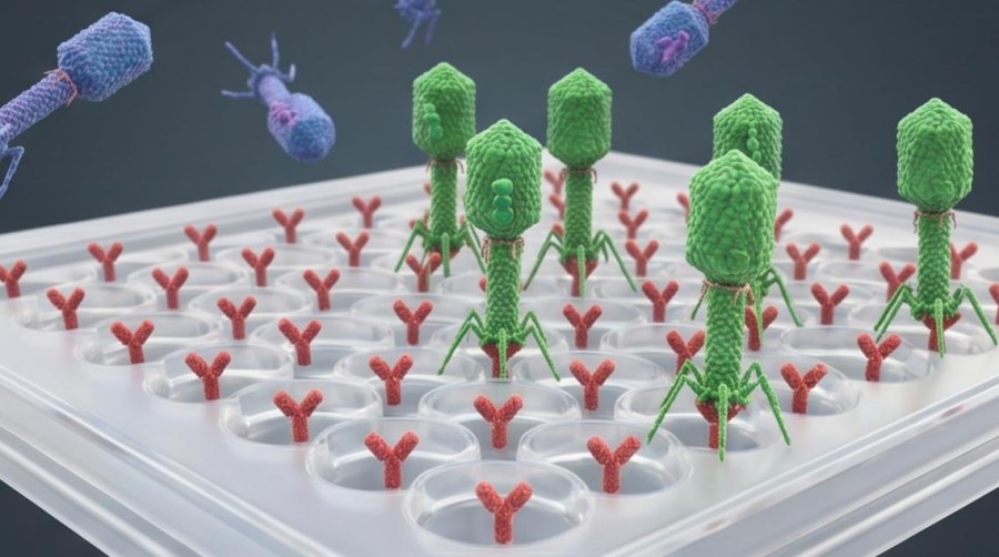 Fig.2 A schematic diagram of phage screening. (Creative Biolabs AI)