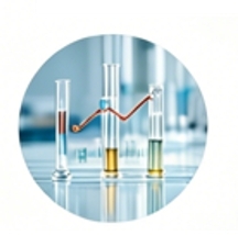 Fig.3 Test tubes with a rising trend line (Creative Biolabs AI)