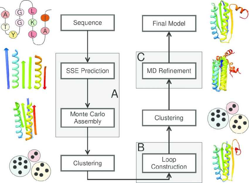 Protein structure prediction pipeline.