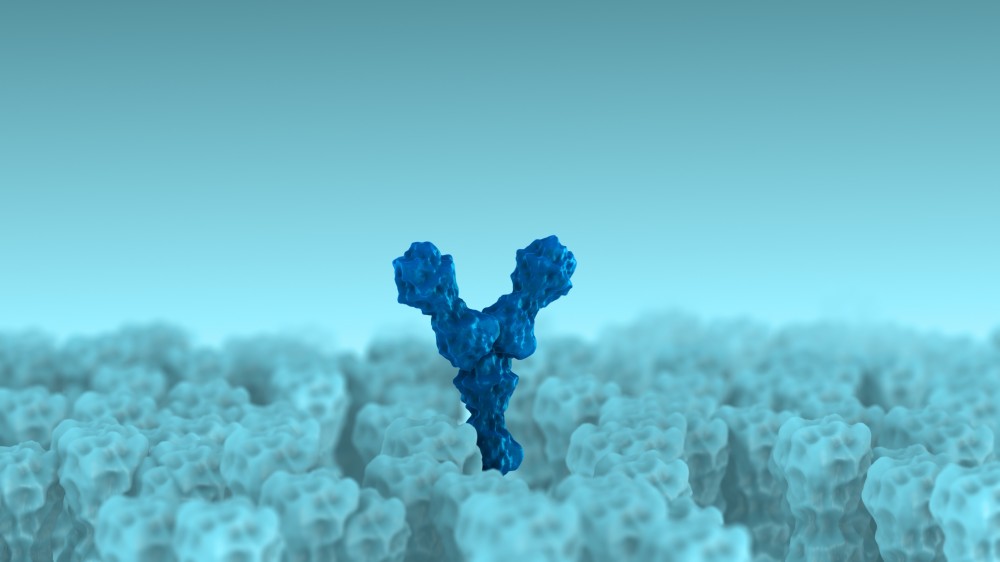 The Schematic of membrane protein (blue). (Creative Biolabs Authorized).