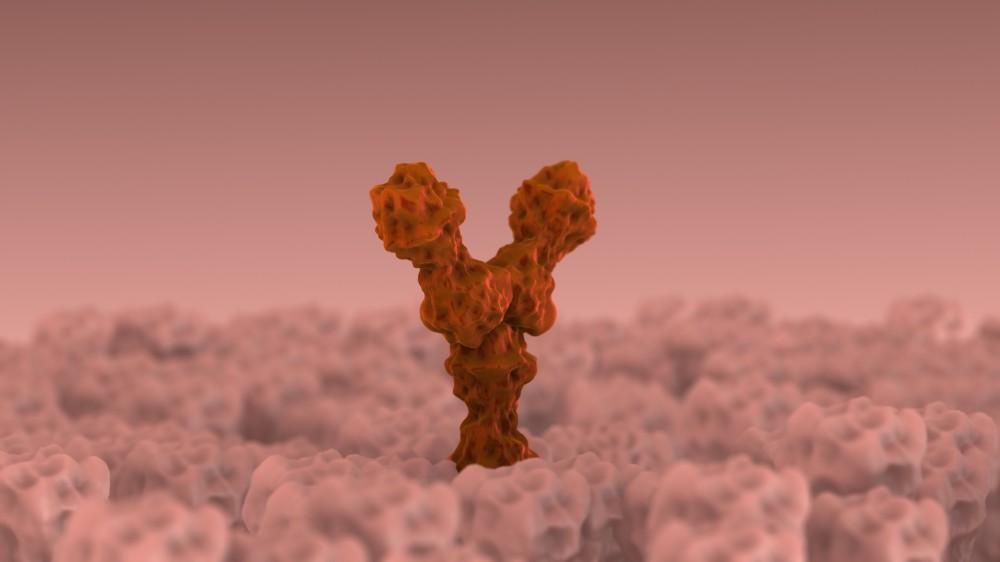 图片12：The Schematic of membrane protein (red). (Creative Biolabs Authorized).