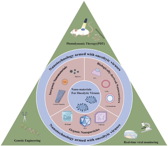 Schematic diagram of nanomaterials and nanotechnologies for OVs. (OA Literature)
