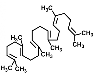 Chemical structure of squalene. 