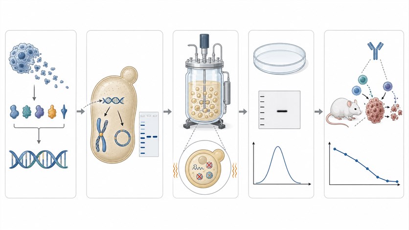 Integrated yeast-based cancer vaccine development workflow