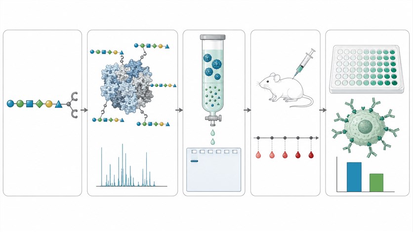Integrated Globo H-KLH conjugation and immunogenicity evaluation workflow
