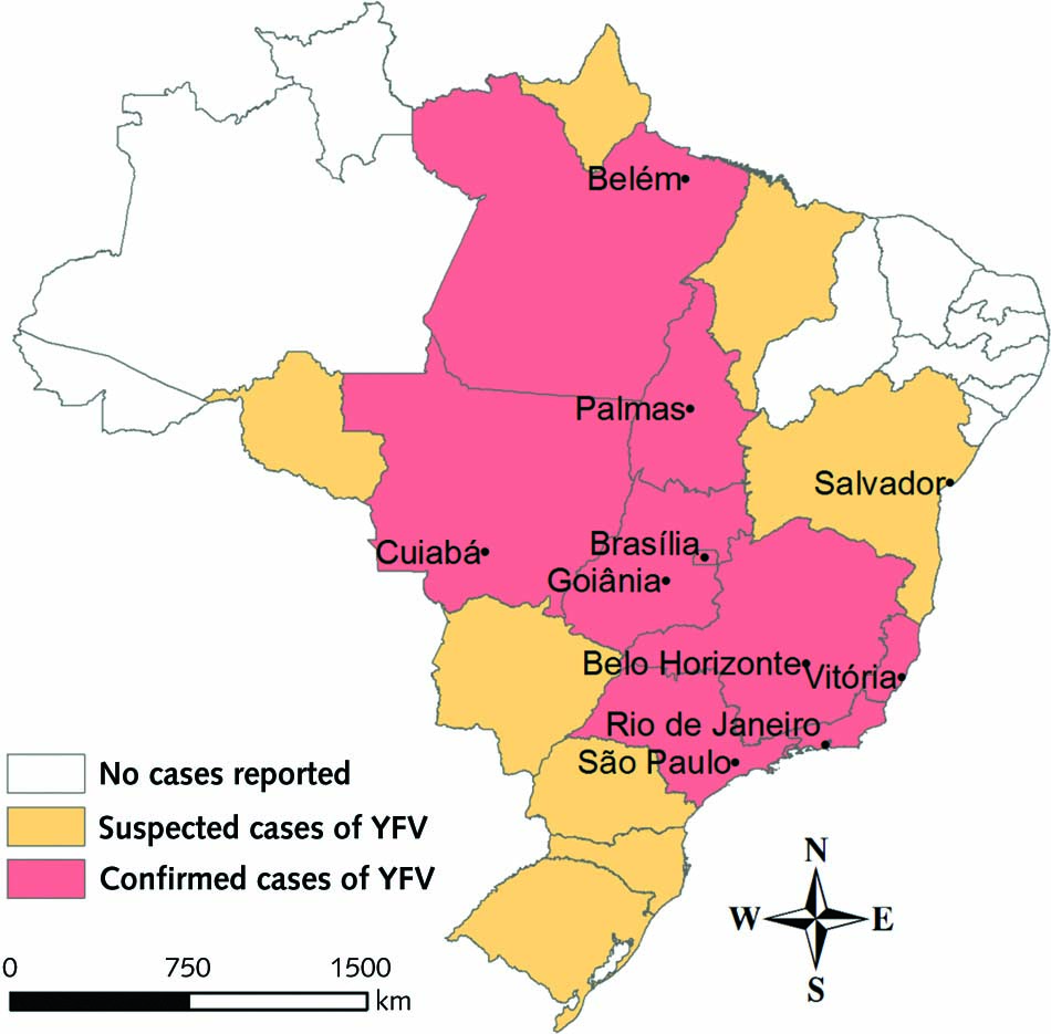 Global Distribution of Yellow Fever Virus (YFV)